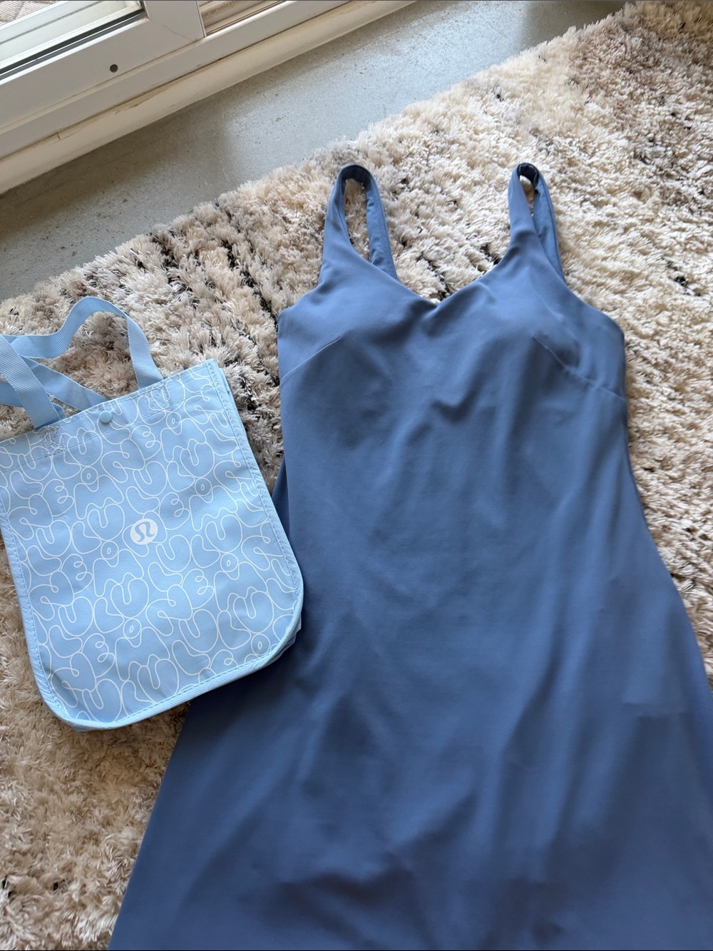 Lululemon Everyday Slip Dress / shorts Blue